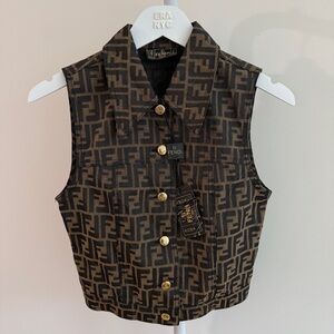 Fendi zucca vest jacket size XS-S